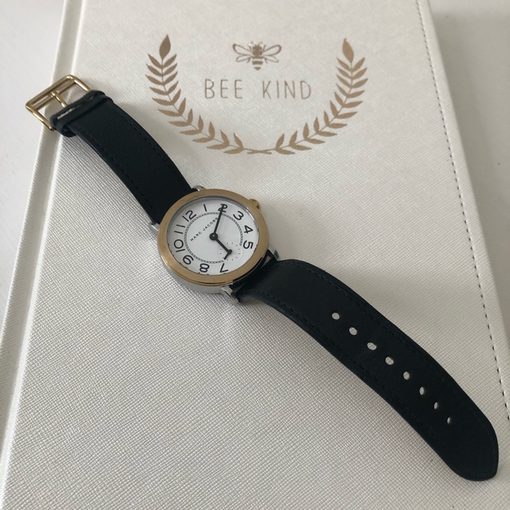 Marc Jacob’s Riley Black Leather Watch